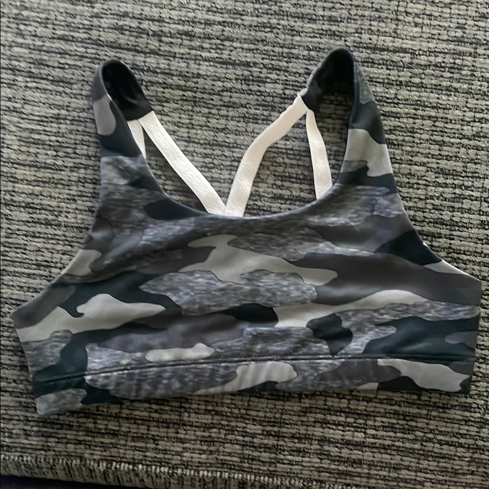 Old Navy Girl's Camo Gray Bra Stretchy Moisture-Wicking